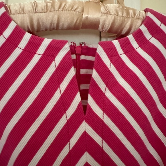 TALBOTS pink & white chevron dress - Picture 12 of 14